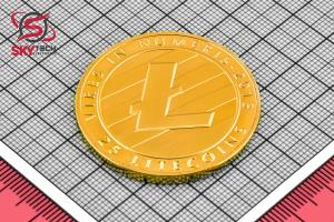 سکه نمادين LITECOIN ، طلايي (طرح شماره 2)
