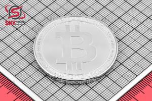 سکه نمادين BITCOIN ، نقره اي (طرح شماره 2)