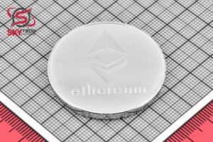 سکه نمادين ETHEREUM ، نقره اي (طرح شماره 1)