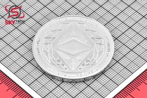 سکه نمادين ETHEREUM ، نقره اي (طرح شماره 2)