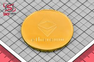 سکه نمادين ETHEREUM ، طلايي (طرح شماره 1)